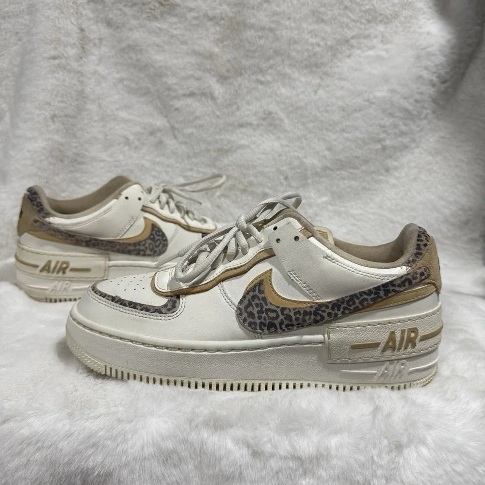 Nike Air Force 1 Shadow White Leopard Animal Print C10919-120